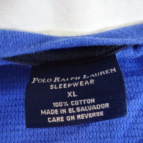 Polo Ralph Lauren Sleepwear Men Long Sleeves 100% Cotton Shirt Size XL - Picture 6 of 9